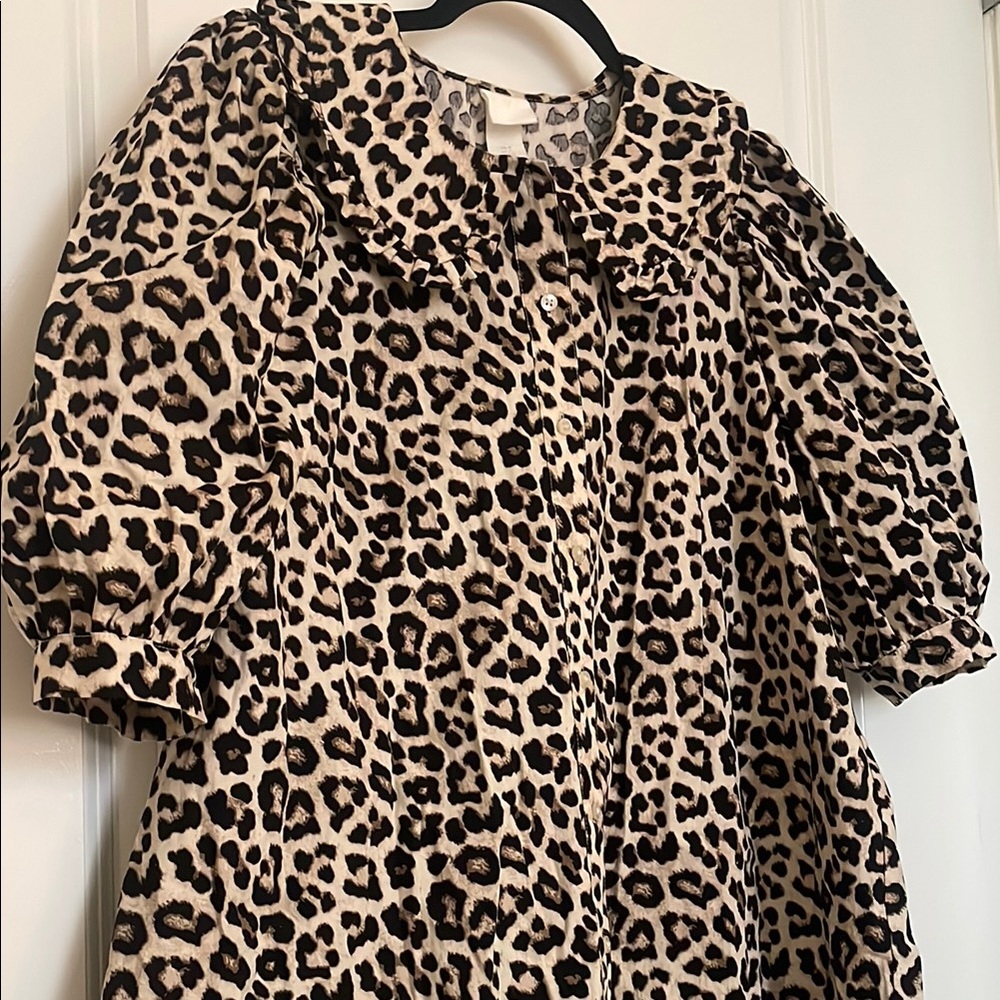 H&M Leopard Print Puff Sleeve Dress 🖤